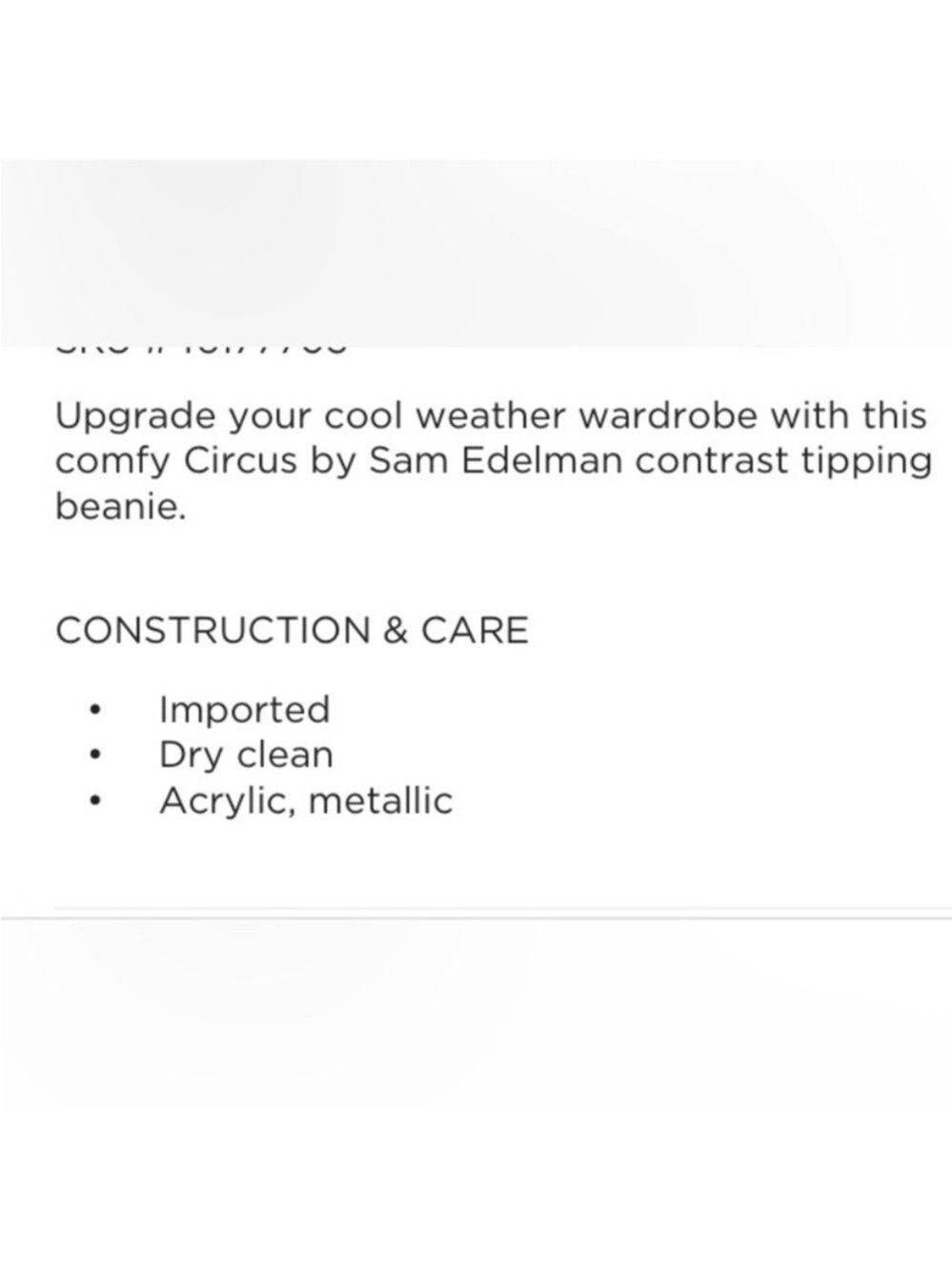 Circus by Sam Edelman Unisex contrast tipping beanie black w/blue metallic trim - Picture 9 of 10